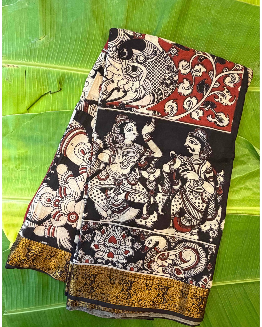 Chitralekha Black & Rust Figurative