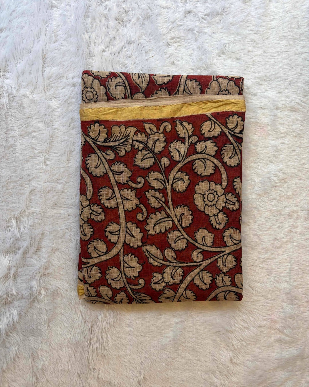 Varnam Brick Red Floral